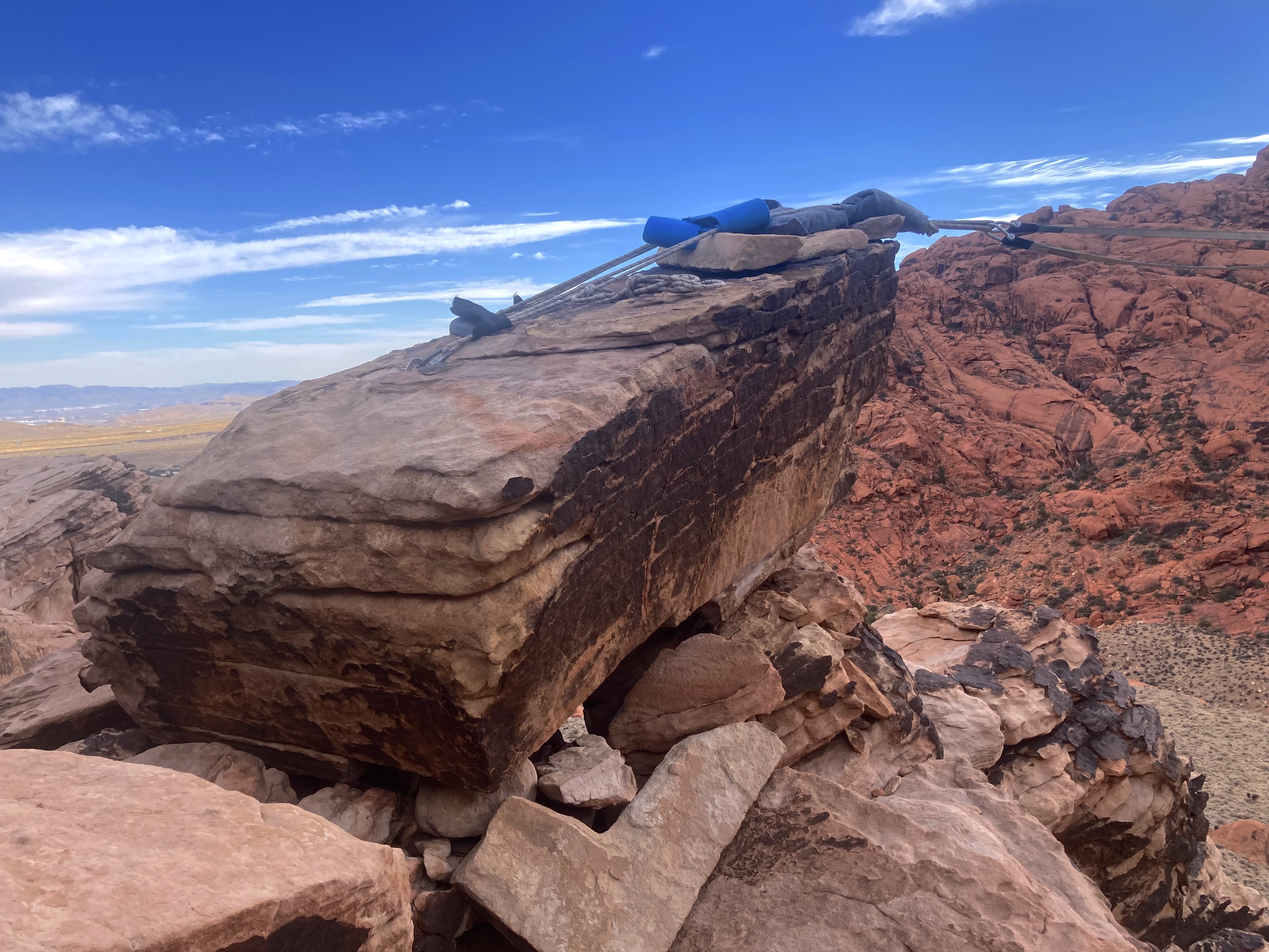 Bolted boulder, also in Red Rocks